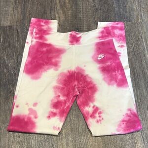 Nike Fuchsia Tie-Dye Leggings